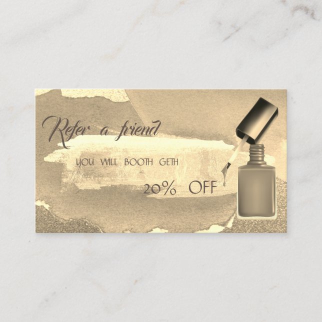 Abstract Watercolor Brush Strke  Referral Card (Front)