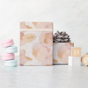 Abstract watercolor camouflage in Apricot Wrapping Paper