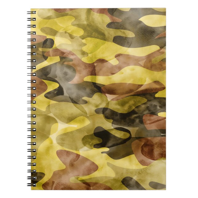 Abstract Watercolor: Camouflage Tie Dye Notebook (Front)