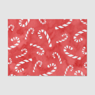Abstract Watercolor Candy Cane Pattern    Tissue Paper