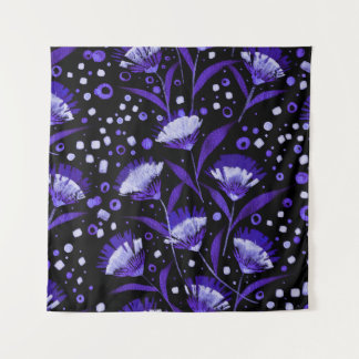 Abstract Watercolor Carnation Flowers Pattern Tapestry
