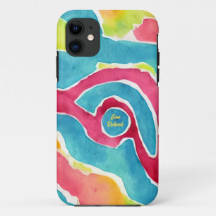 Abstract Watercolor iPhone 11 Case
