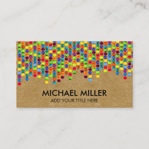 Abstract Watercolor Circle lines Business Card