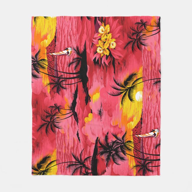Abstract Watercolor: Creative Print Design. Fleece Blanket (Front)