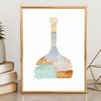 Abstract Watercolor Custom Message in a Bottle Art