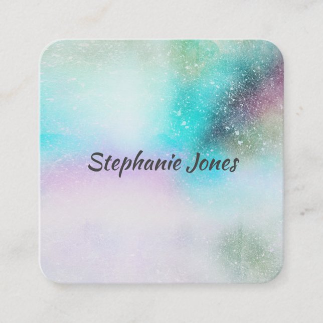 abstract watercolor design custom business card (Front)