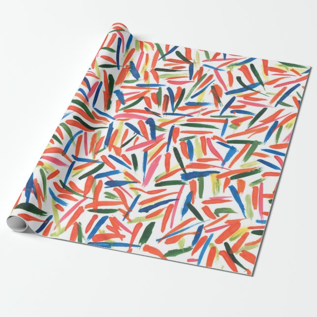 Abstract watercolor drawing wrapping paper (Unrolled)
