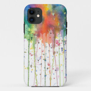 Abstract Watercolor Drippy Art iPhone 11 Case