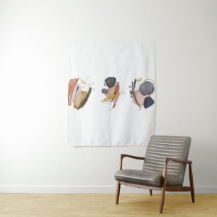 Abstract watercolor elements tapestry