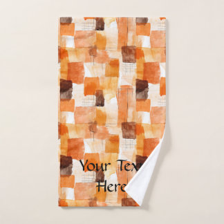 Abstract Watercolor, Fall Palette Hand Towel
