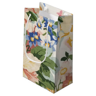 abstract watercolor floral pattern small gift bag