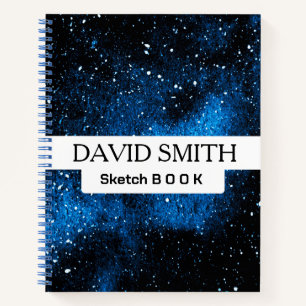 Abstract Watercolor Galaxy Notebook