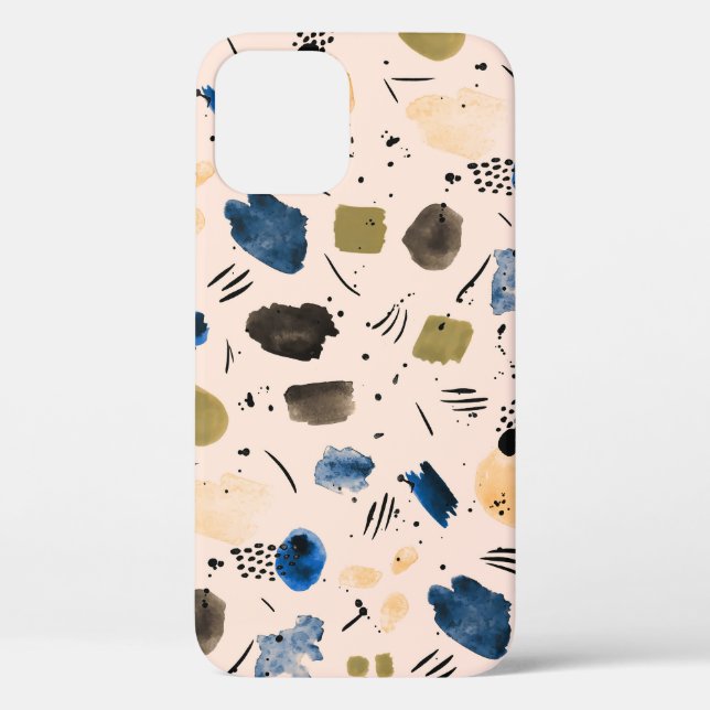 Abstract Watercolor: Geometric Ink Pattern. Case-Mate iPhone Case (Back)