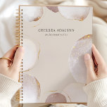 Abstract Watercolor Glittering Luxury Elegant Gold Planner<br><div class="desc">Elevate your planning with this abstract watercolor glittering luxury gold design. Perfect for business women,  hair stylists,  and makeup artists,  this planner combines elegance and functionality. The luxurious gold and watercolor artwork adds a sophisticated touch to your daily organization. Ideal for those who appreciate stylish and contemporary planners.</div>