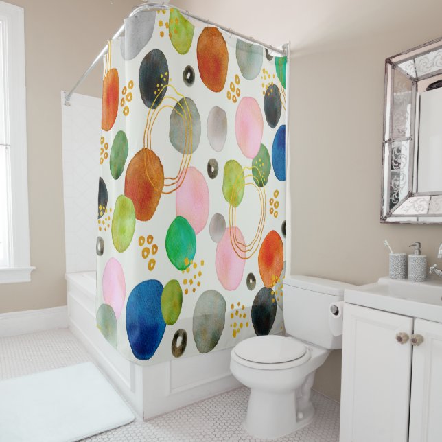 Abstract Watercolor Gold Glitter Art (In Situ)