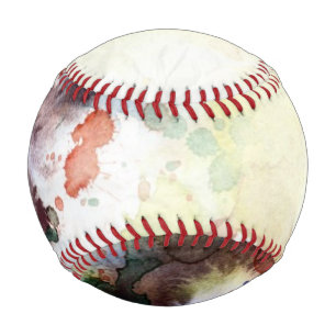 Abstract watercolor grunge texture with paint baseball