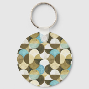 Abstract Watercolor Hand Drawn Keychain
