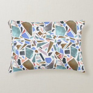 Abstract watercolor: hand-drawn white background. accent pillow