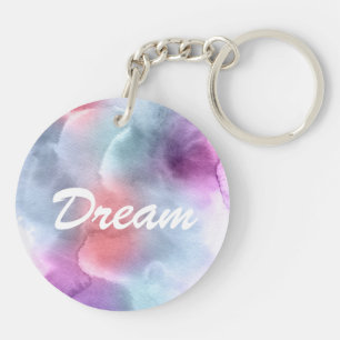 Abstract watercolor hand painted background 10 keychain