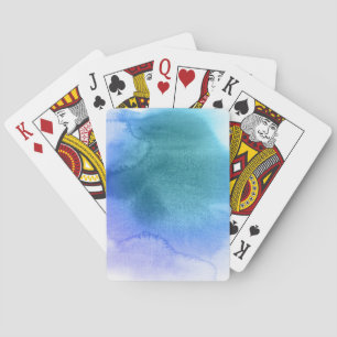 Abstract watercolor hand painted background 12 playing cards