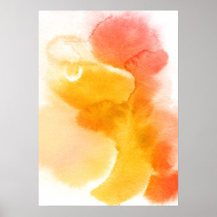 Abstract watercolor hand painted background 13 poster