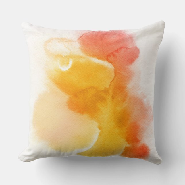 Abstract watercolor hand painted background 13 throw pillow (Front)