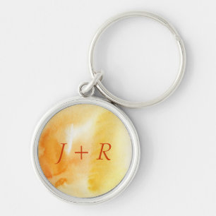 Abstract watercolor hand painted background 14 keychain