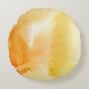 Abstract watercolor hand painted background 14 round pillow