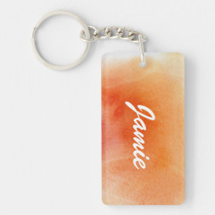 Abstract watercolor hand painted background 15 keychain