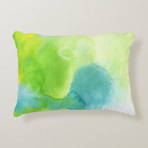 Abstract watercolor hand painted background 16 accent pillow