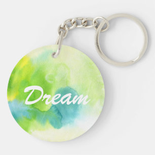 Abstract watercolor hand painted background 16 keychain