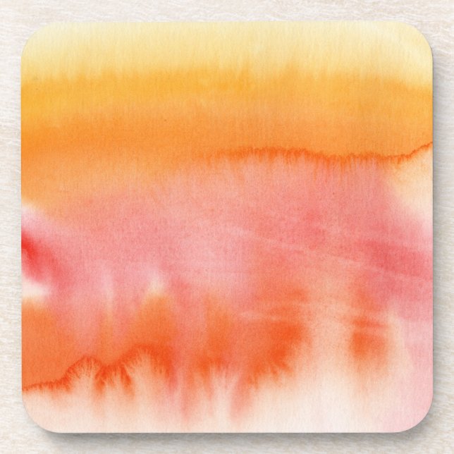 Abstract watercolor hand painted background 17 coaster (Front)