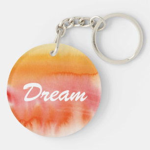 Abstract watercolor hand painted background 17 keychain