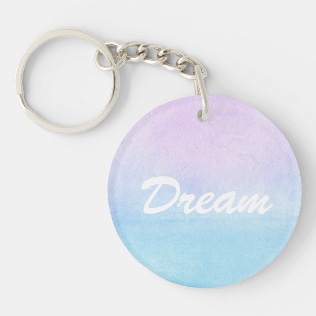 Abstract watercolor hand painted background 18 keychain (Front)