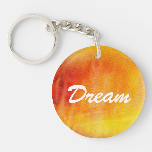 Abstract watercolor hand painted background 19 keychain (Front)