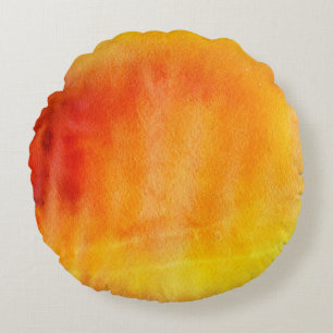 Abstract watercolor hand painted background 19 round pillow