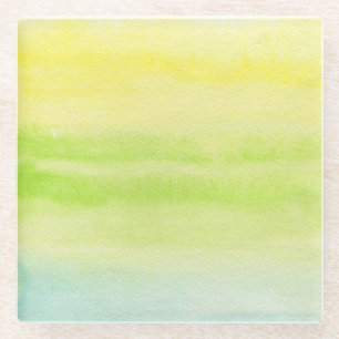Abstract watercolor hand painted background 2 3 glass coaster