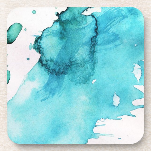 Abstract watercolor hand painted background 2 coaster (Front)