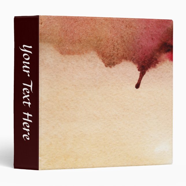 Abstract watercolor hand painted background 3 binder (Front/Spine)