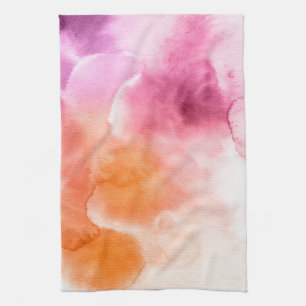Abstract watercolor hand painted background 3 kitchen towel