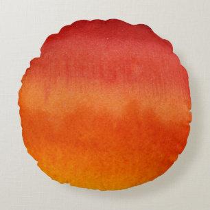 Abstract watercolor hand painted background 5 2 round pillow