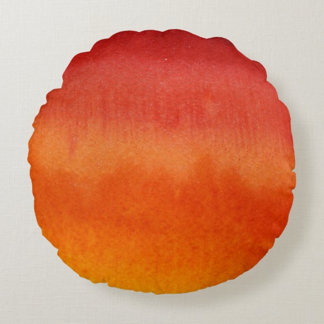 Abstract watercolor hand painted background 5 2 round pillow (Front)
