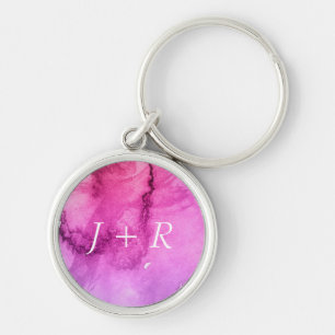 Abstract watercolor hand painted background 5 keychain