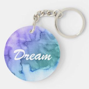 Abstract watercolor hand painted background 6 keychain
