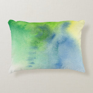 Abstract watercolor hand painted background 8 decorative pillow