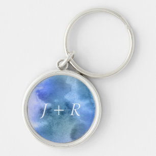 Abstract watercolor hand painted background 9 keychain