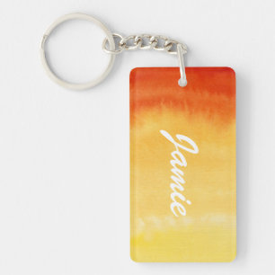 Abstract watercolor hand painted background. keychain