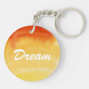 Abstract watercolor hand painted background. keychain