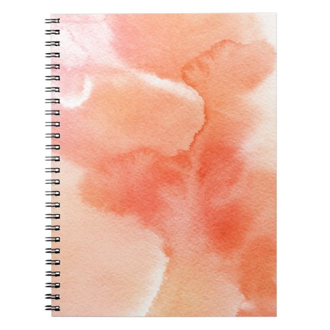 Abstract watercolor hand painted background notebook (Front)