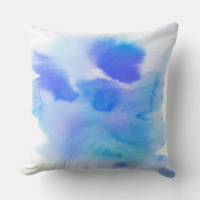 Abstract watercolor hand painted background. throw pillow (Front)